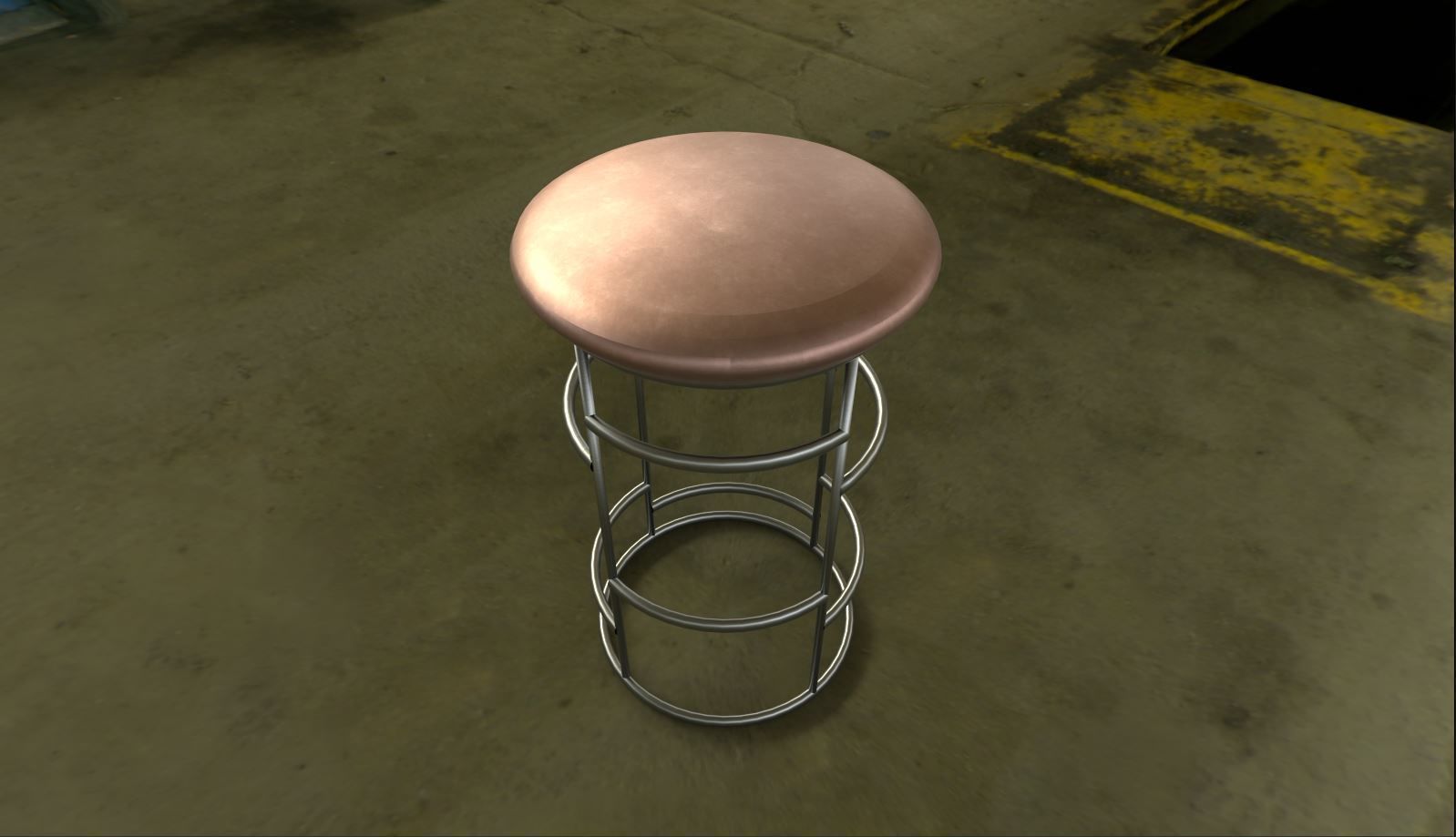 Bar Chairs Free low-poly 3D model_3