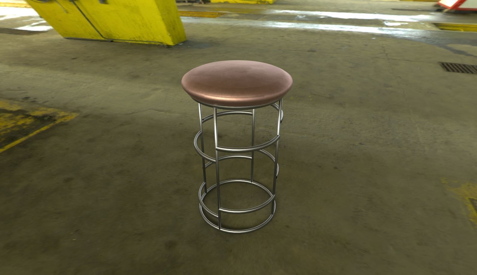 Bar Chairs Free low-poly 3D model_2