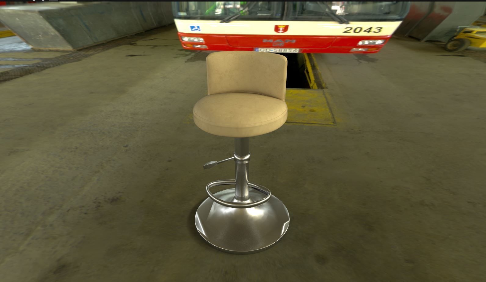 Bar Chairs Free low-poly 3D model_1