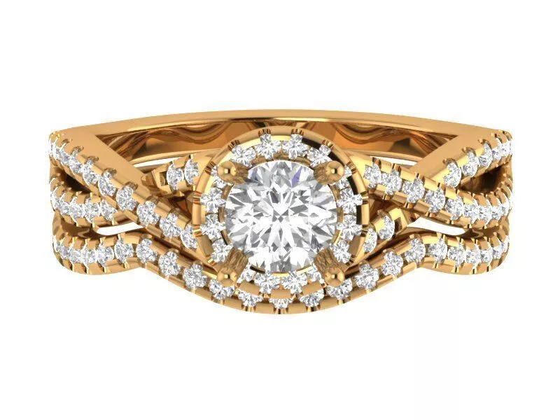 Round Engagement Ring 3D print model