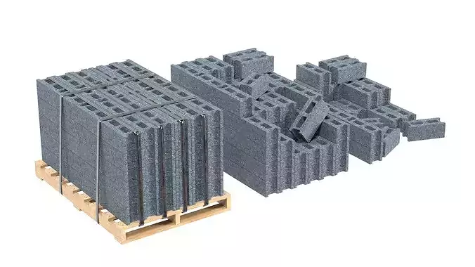 Cinder Block Pallet and Pile 4