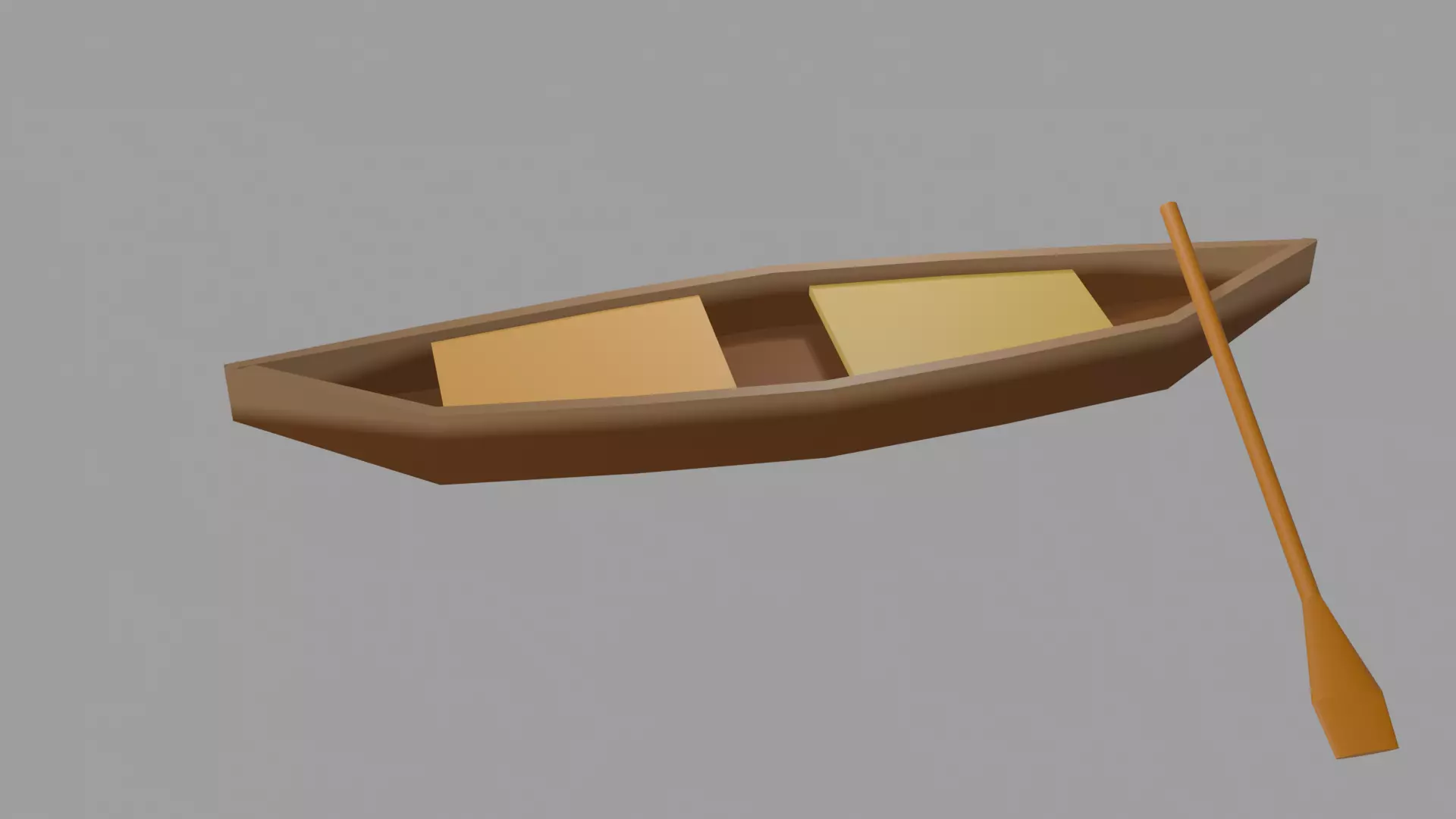 Low Poly Stylized Wooden Boat Free low-poly 3D model