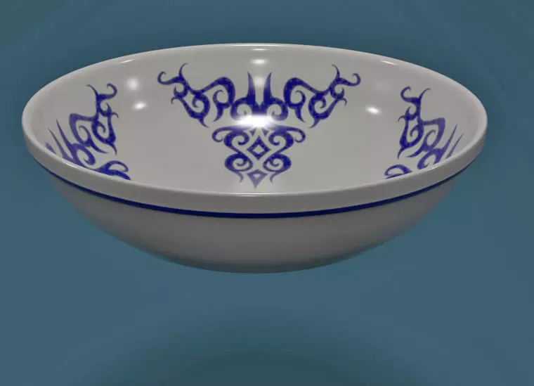 Bowl Decorative 01 3D model_0