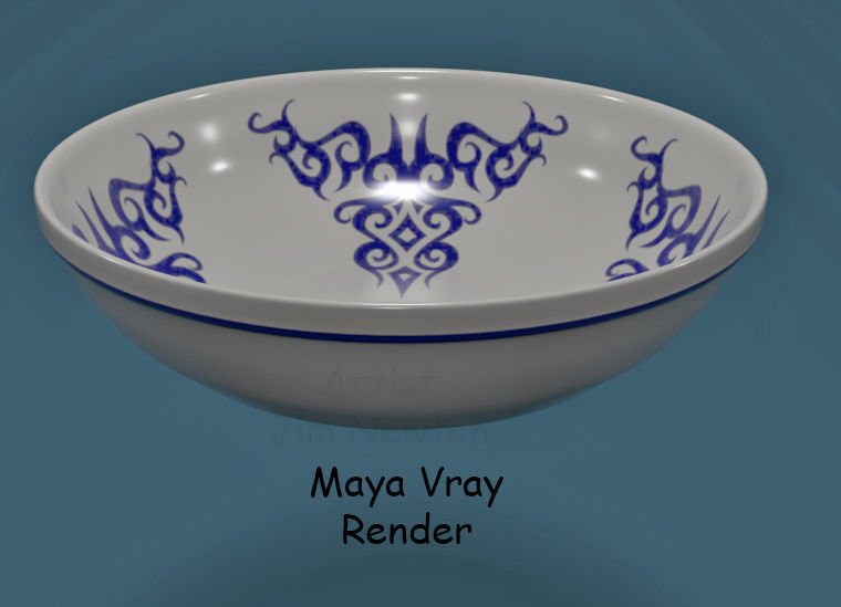 Bowl Decorative 01 3D model_1