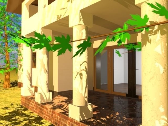 Suburban house 3D model 3D model_2