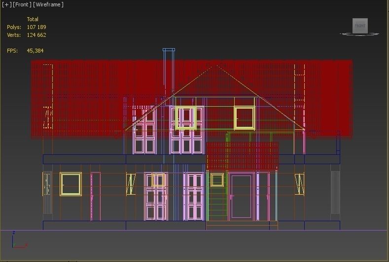 Suburban house 3D model 3D model_9