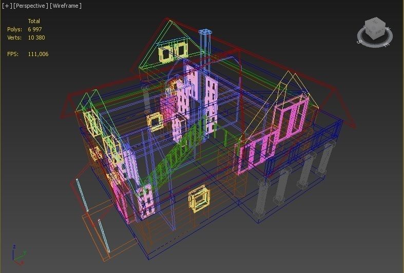 Suburban house 3D model 3D model_8