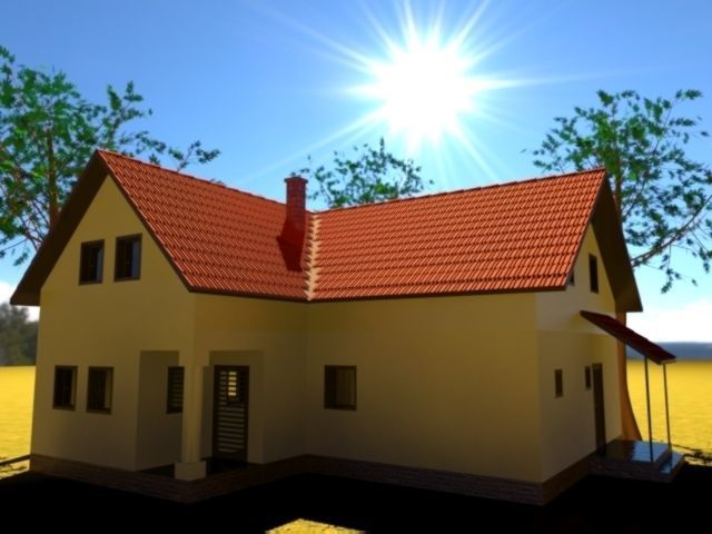 Suburban house 3D model 3D model_1