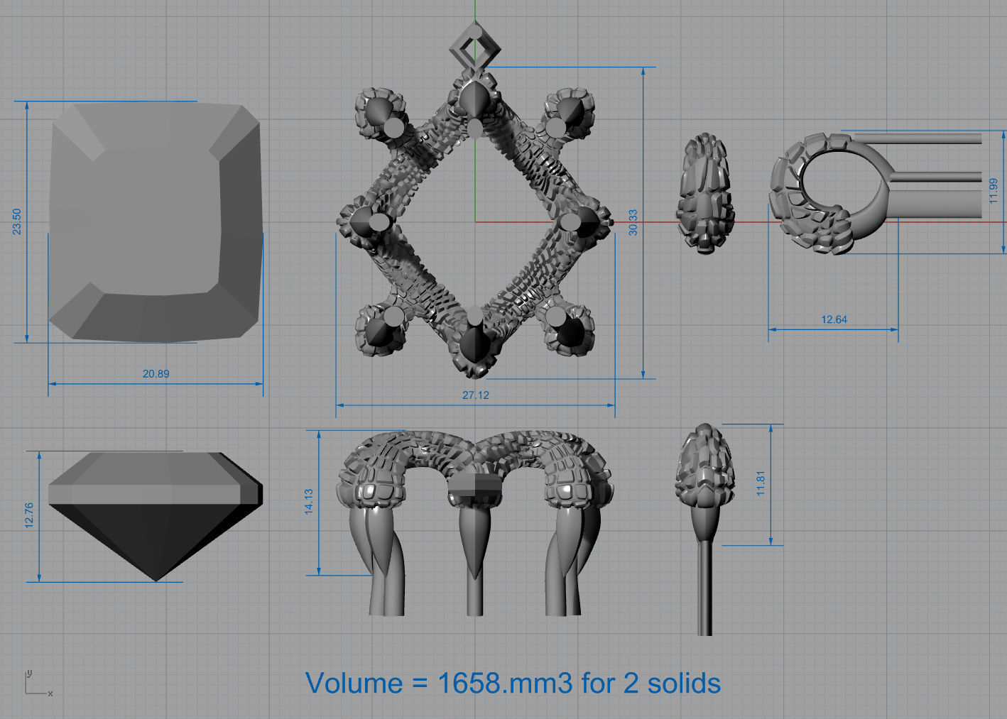 Dragons Claw Pendant -  original  3D print model_10