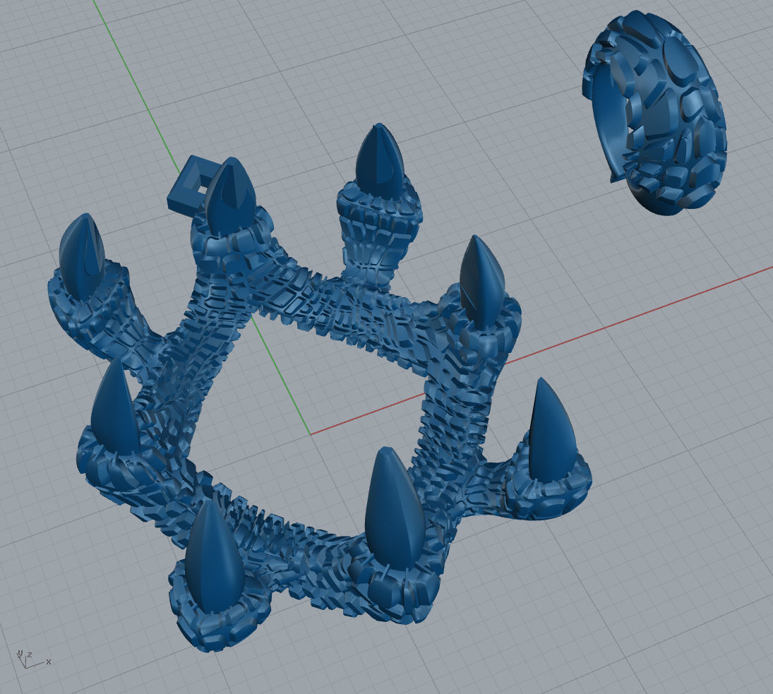 Dragons Claw Pendant -  original  3D print model_9