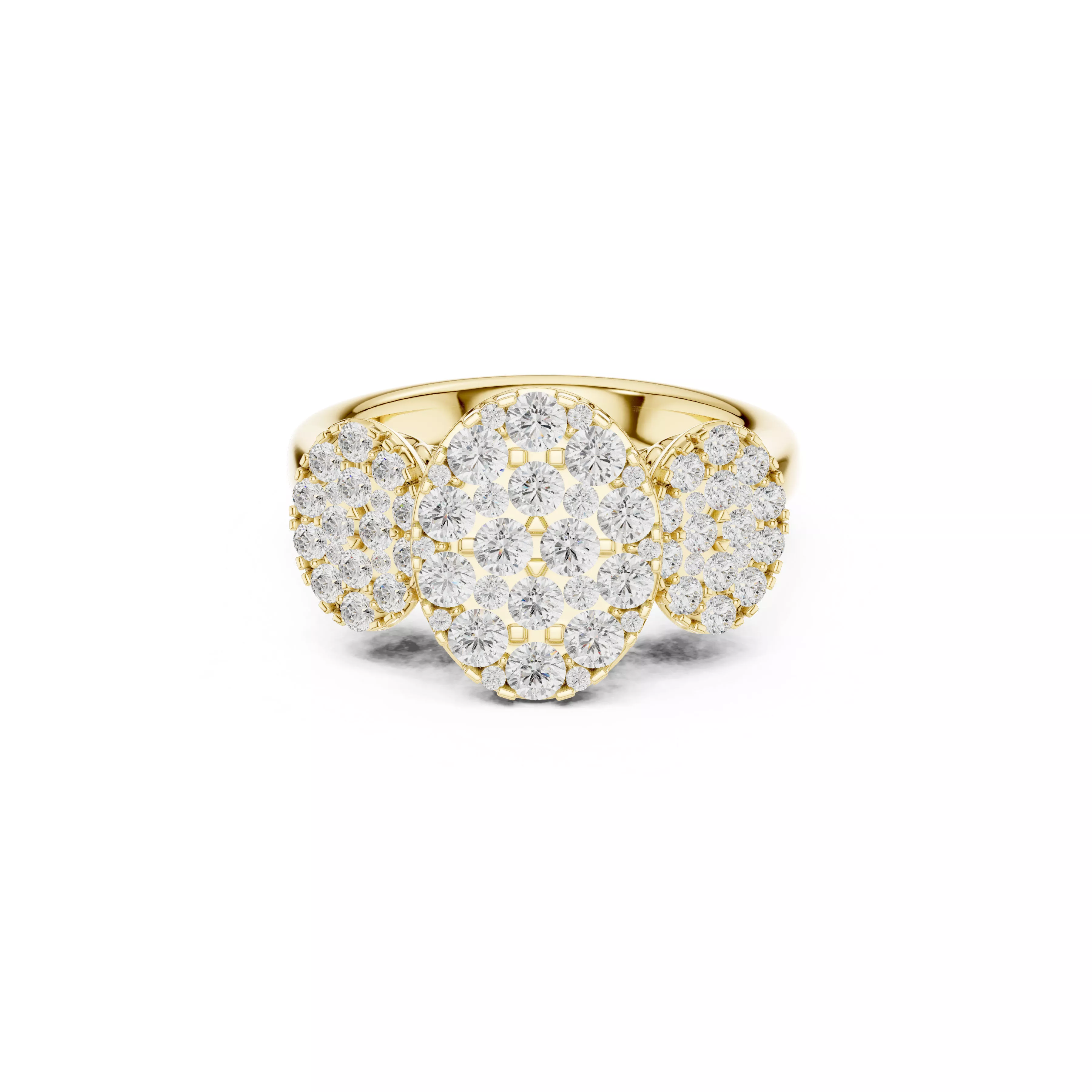 Luxury Diamond Ring Jewelry CAD 3DM STL M-779 3D print model