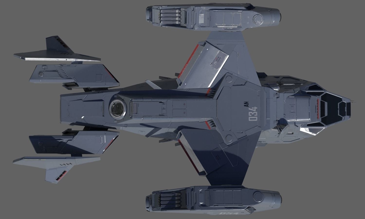 Space Ship C 3D model_7
