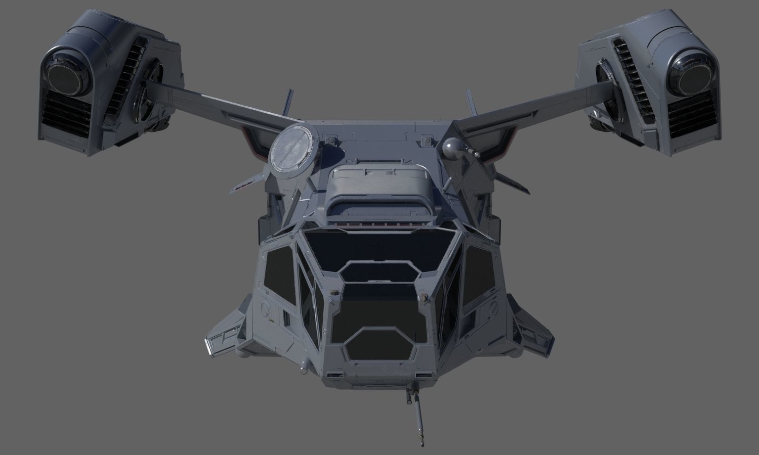 Space Ship C 3D model_5