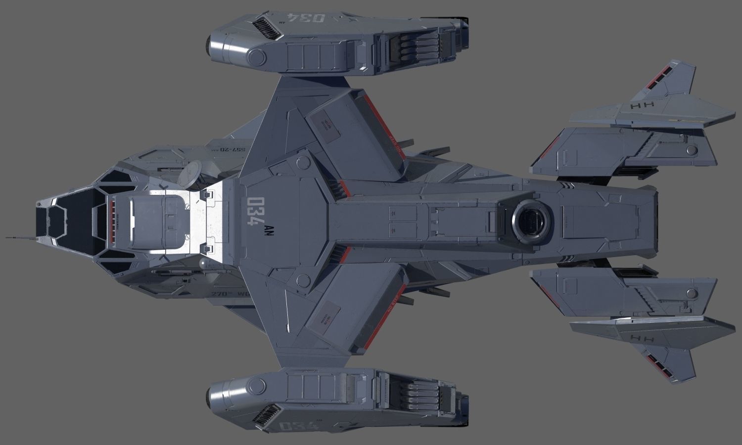 Space Ship C 3D model_11