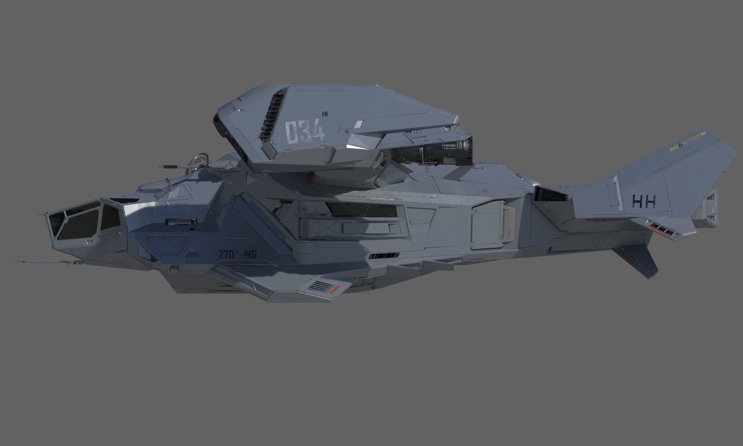 Space Ship C 3D model_12
