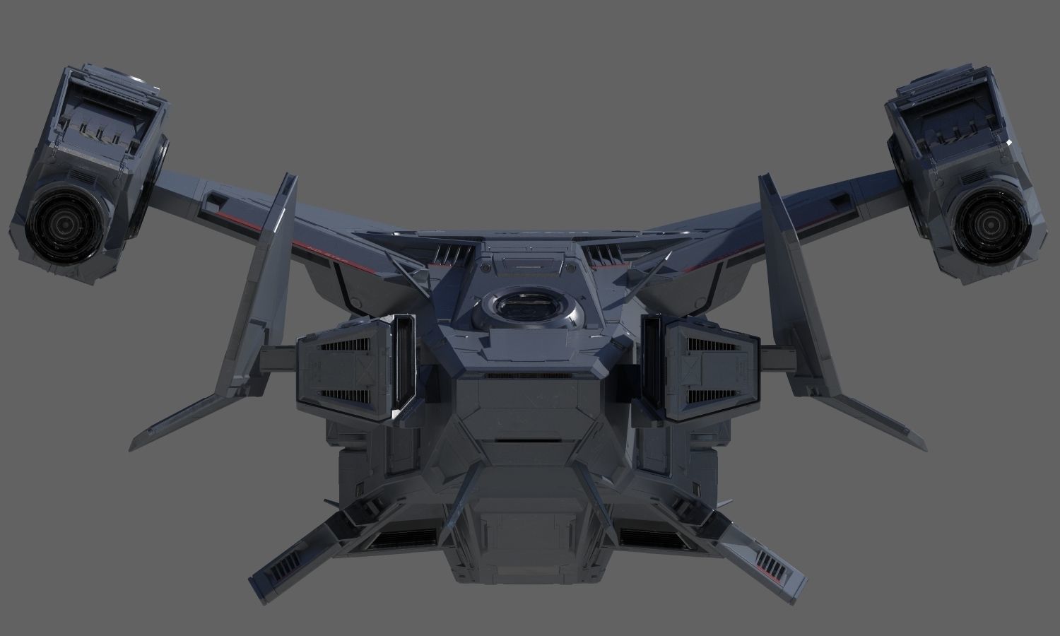 Space Ship C 3D model_9