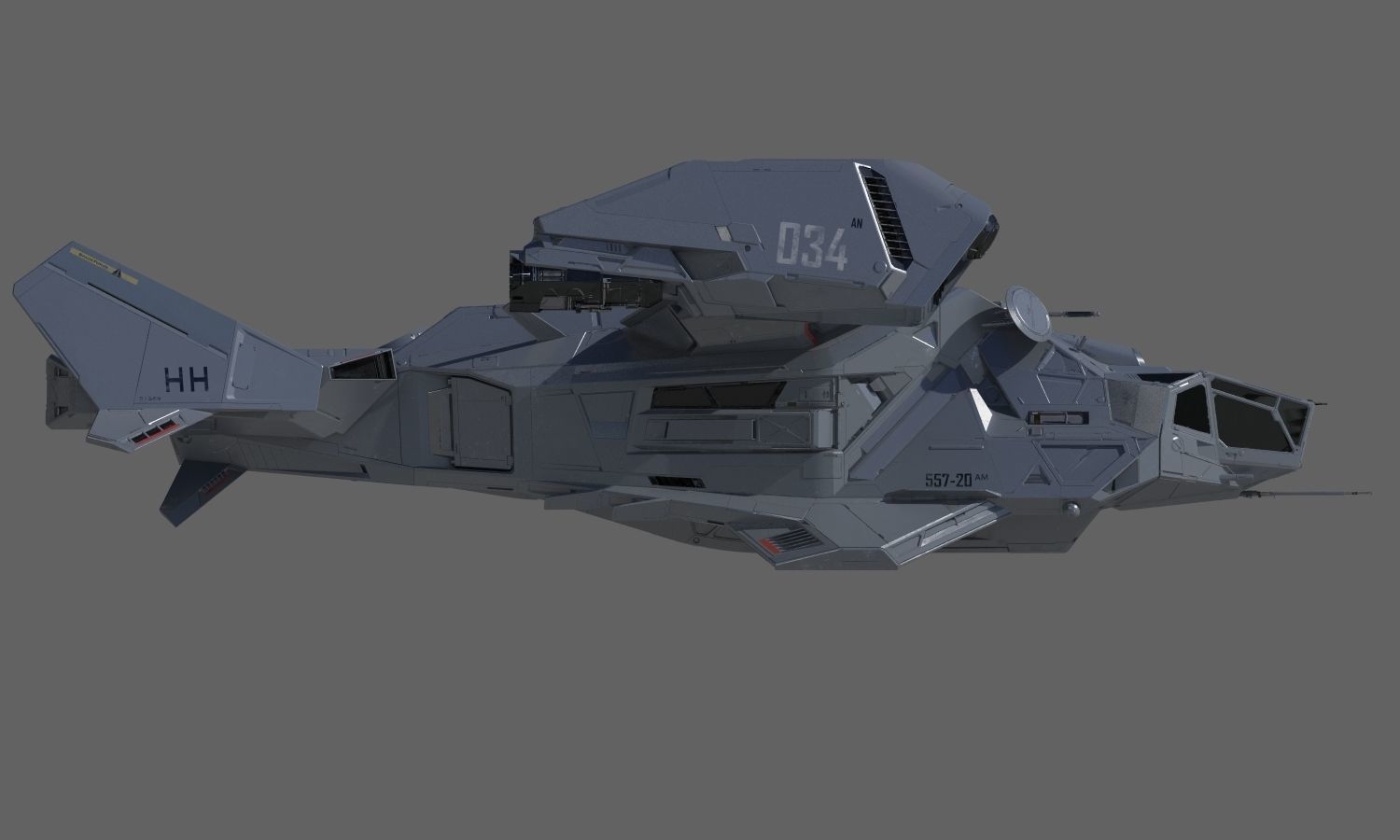 Space Ship C 3D model_13