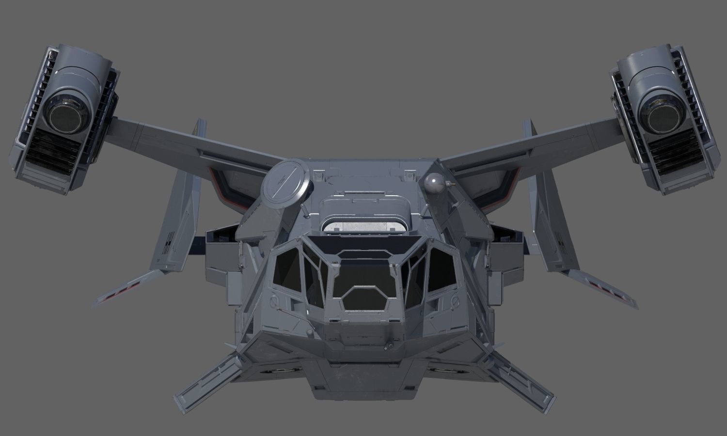 Space Ship C 3D model_8