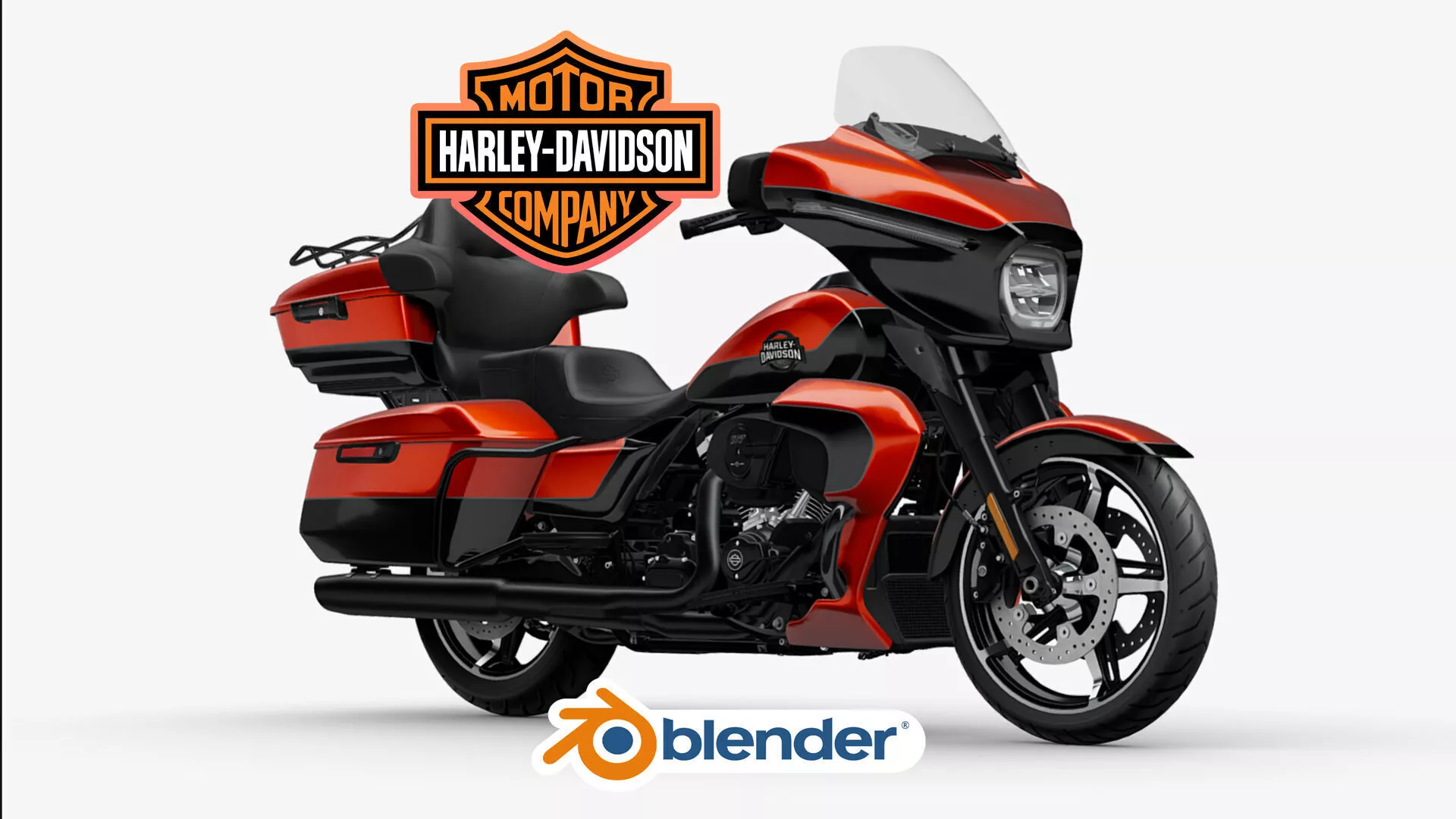 2025 Harley Davidson Street Glide Ultra Motorcycle Bike Low-poly 3D model