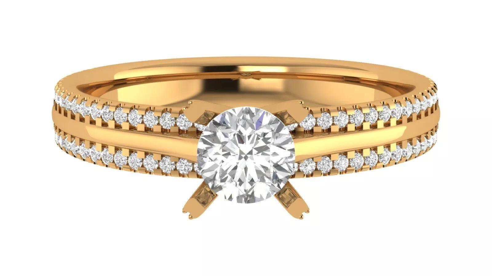 Round Solitaire Ring 3D print model