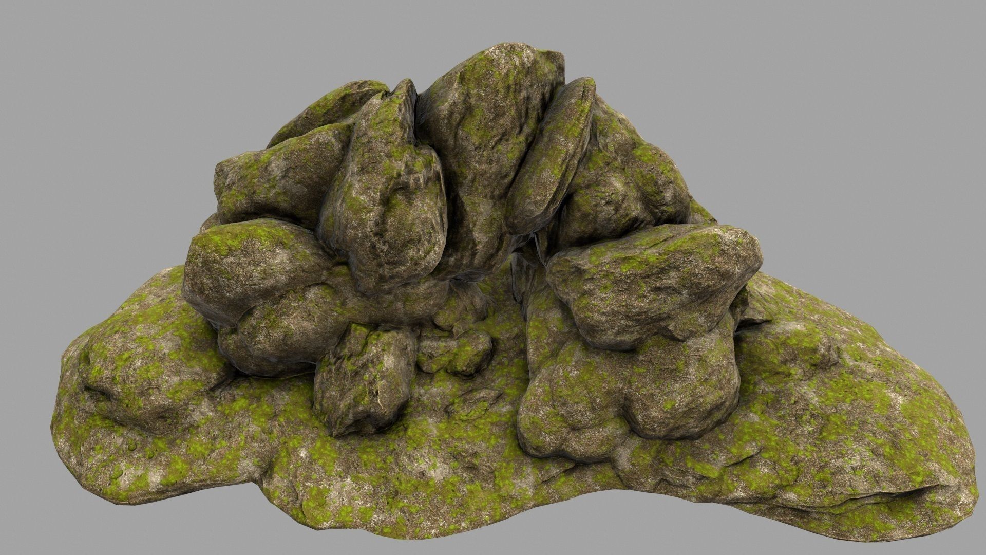 forest rocks 10 Low-poly 3D model_10