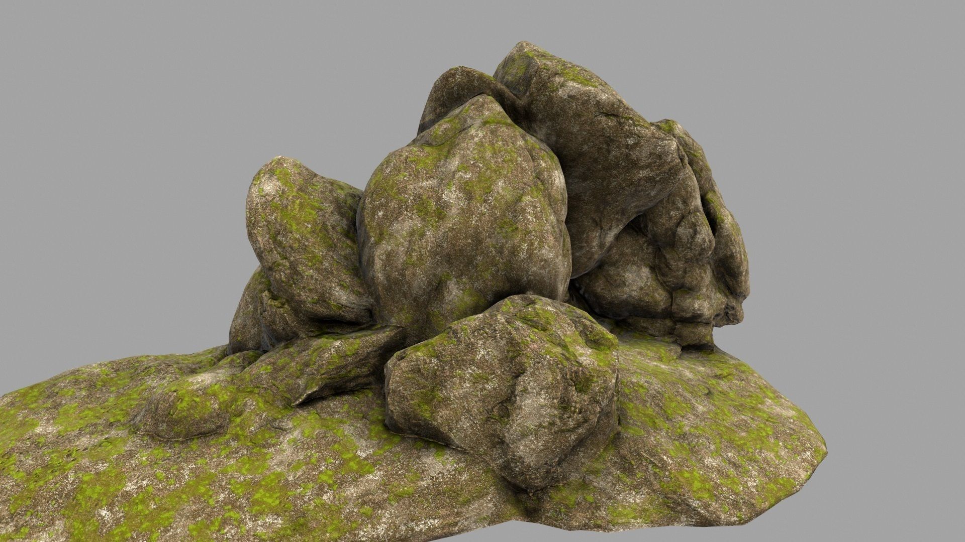 forest rocks 10 Low-poly 3D model_7