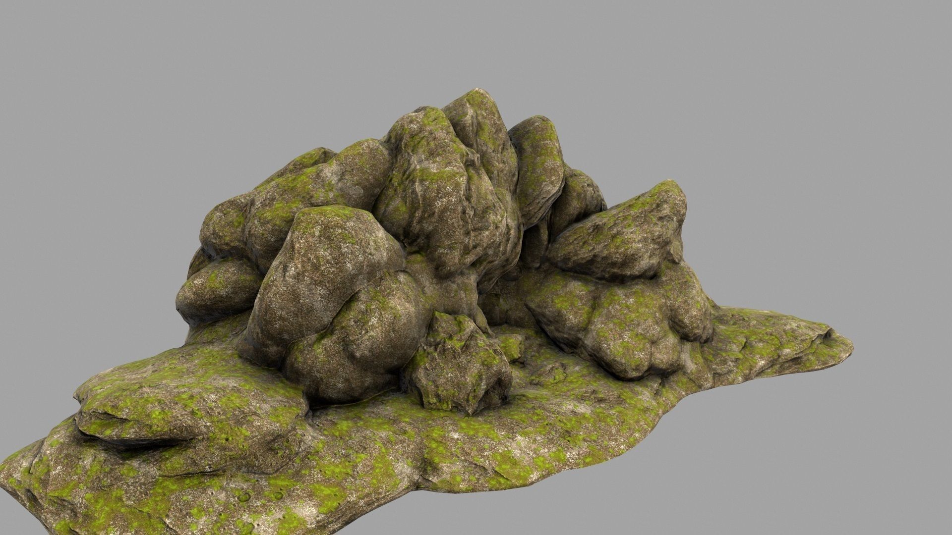 forest rocks 10 Low-poly 3D model_2