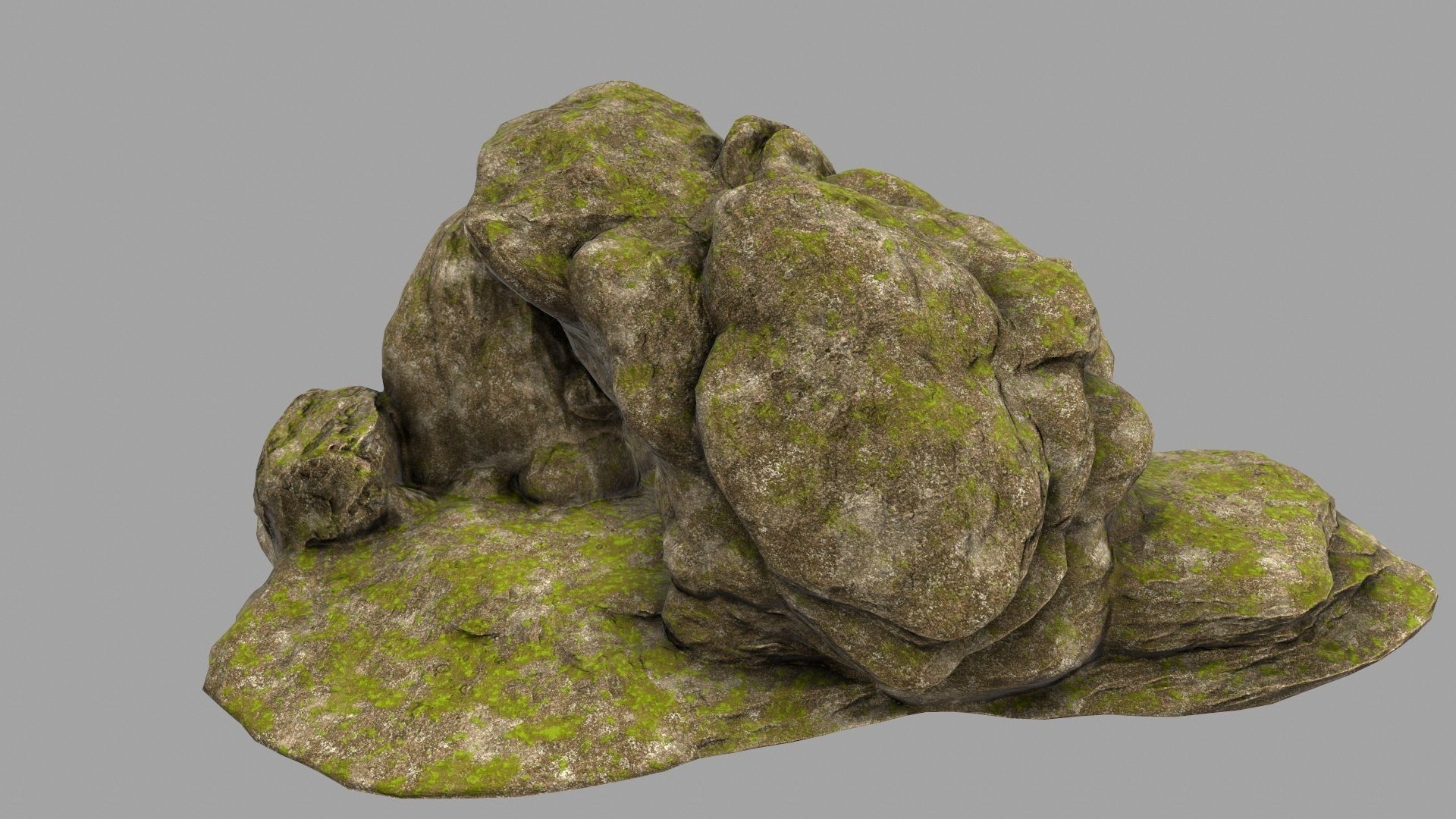 forest rocks 10 Low-poly 3D model_5