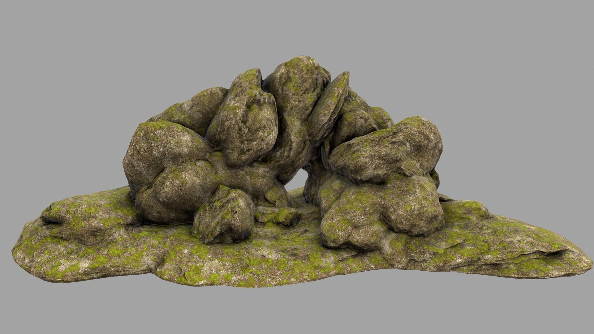 forest rocks 10 Low-poly 3D model_1