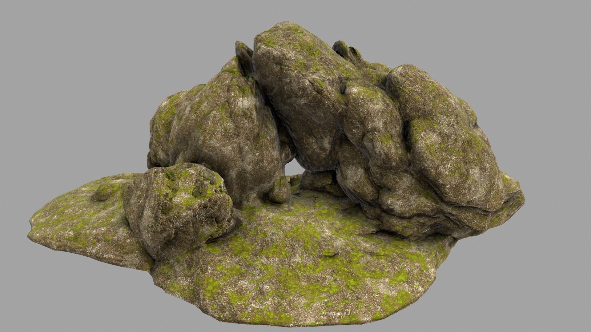 forest rocks 10 Low-poly 3D model_6