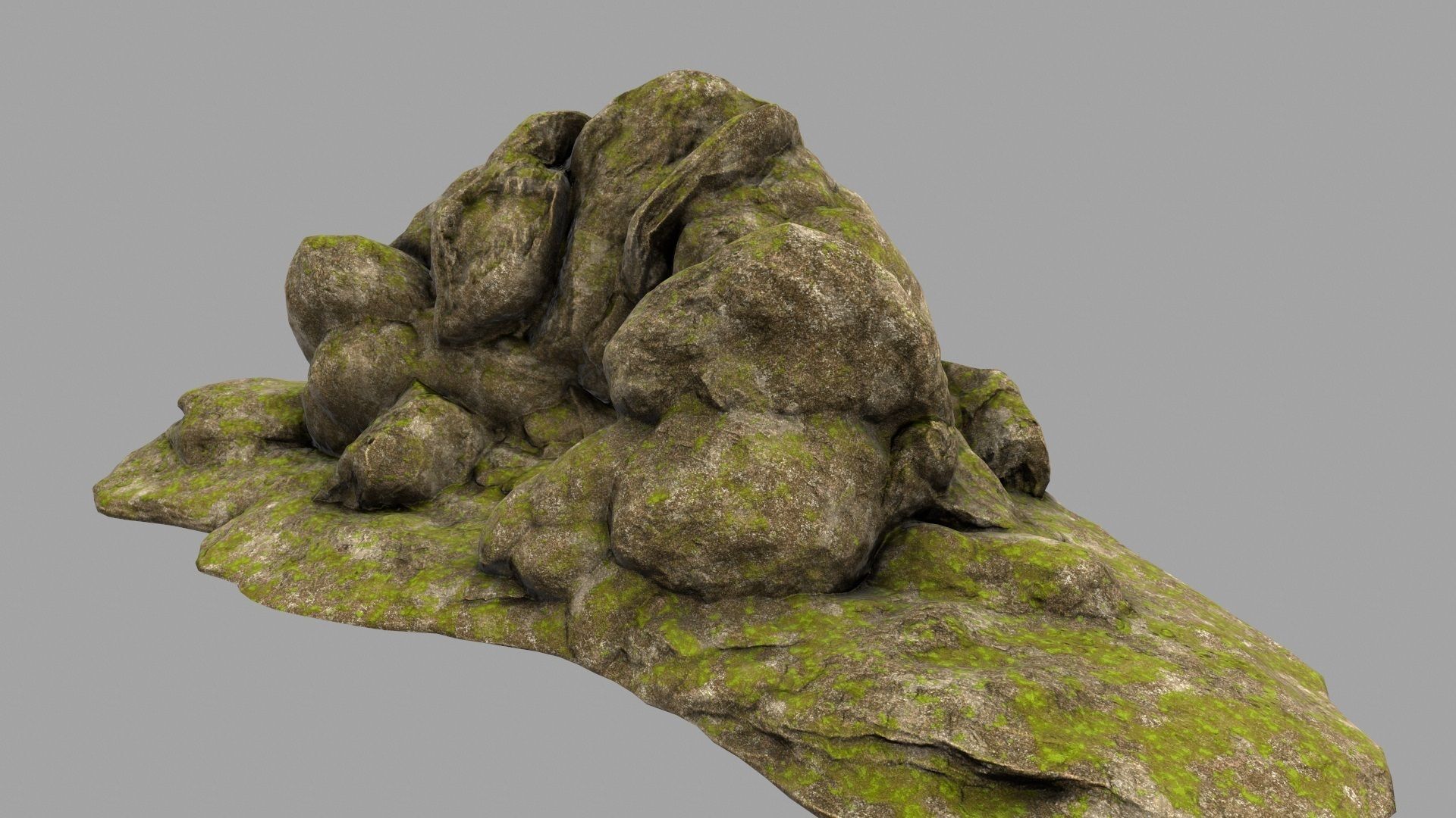 forest rocks 10 Low-poly 3D model_9