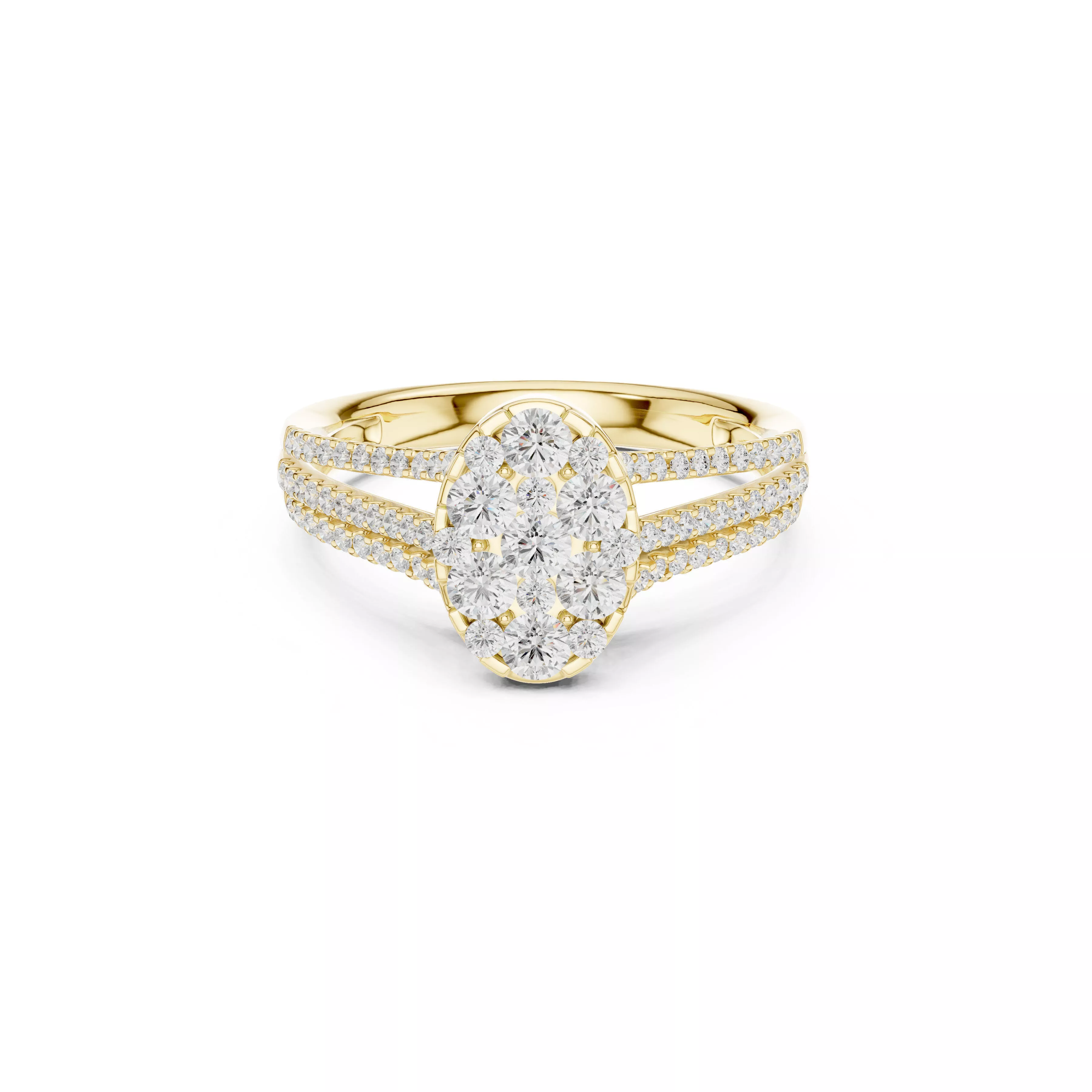 Luxury Diamond Ring Jewelry CAD 3DM STL M-756 3D print model