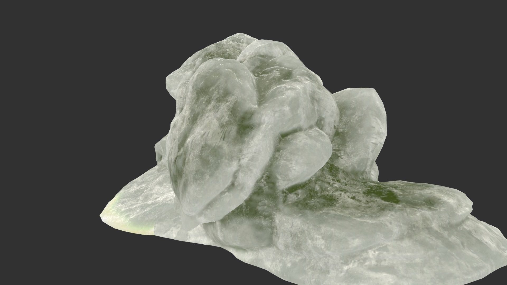 Ice Cave Low-poly 3D model_4