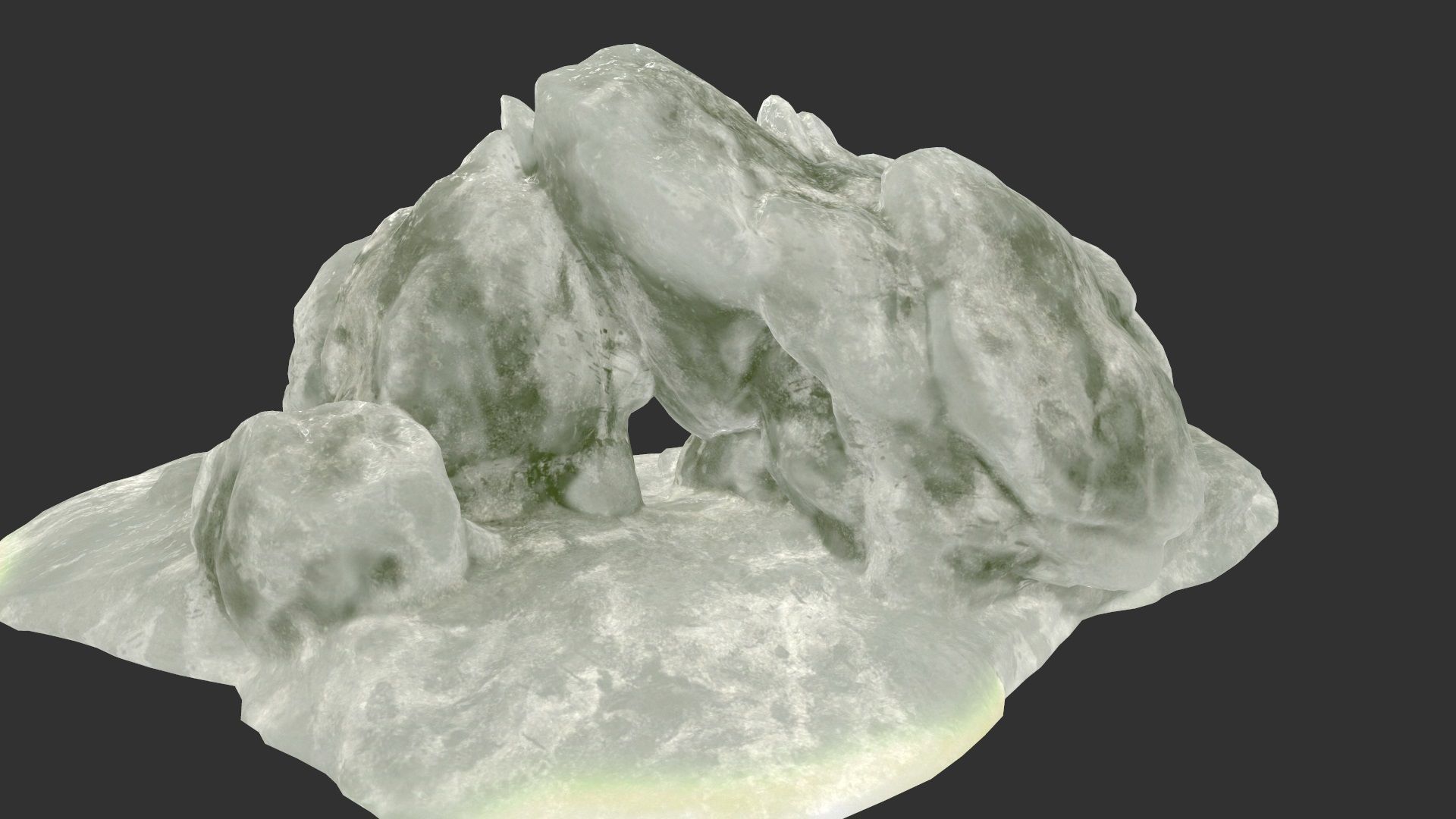 Ice Cave Low-poly 3D model_6