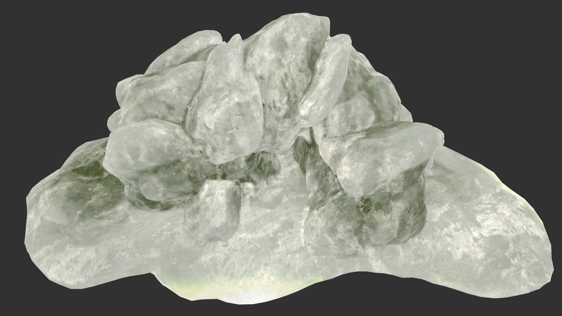Ice Cave Low-poly 3D model_12