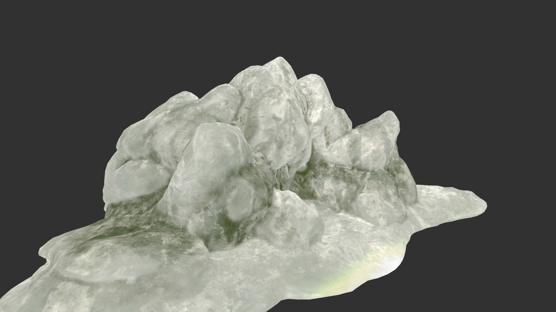 Ice Cave Low-poly 3D model_2