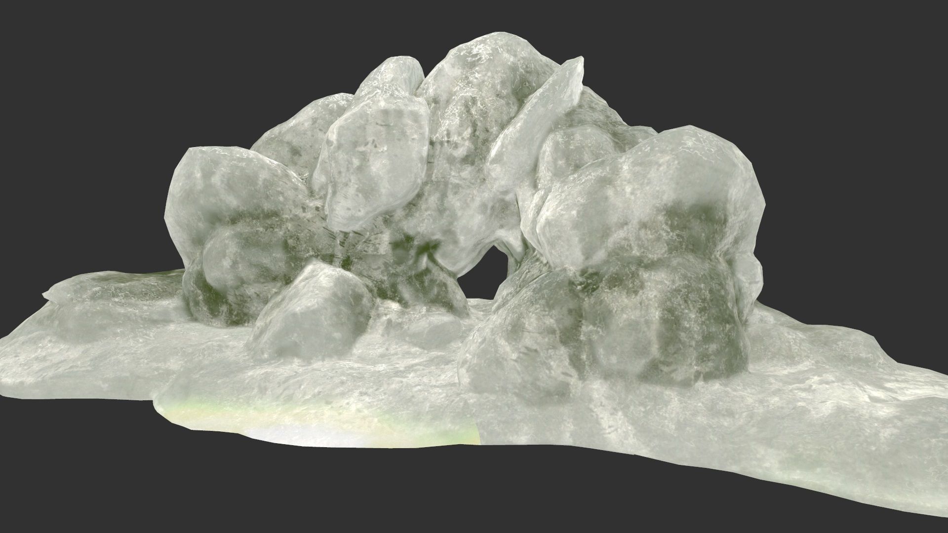 Ice Cave Low-poly 3D model_11