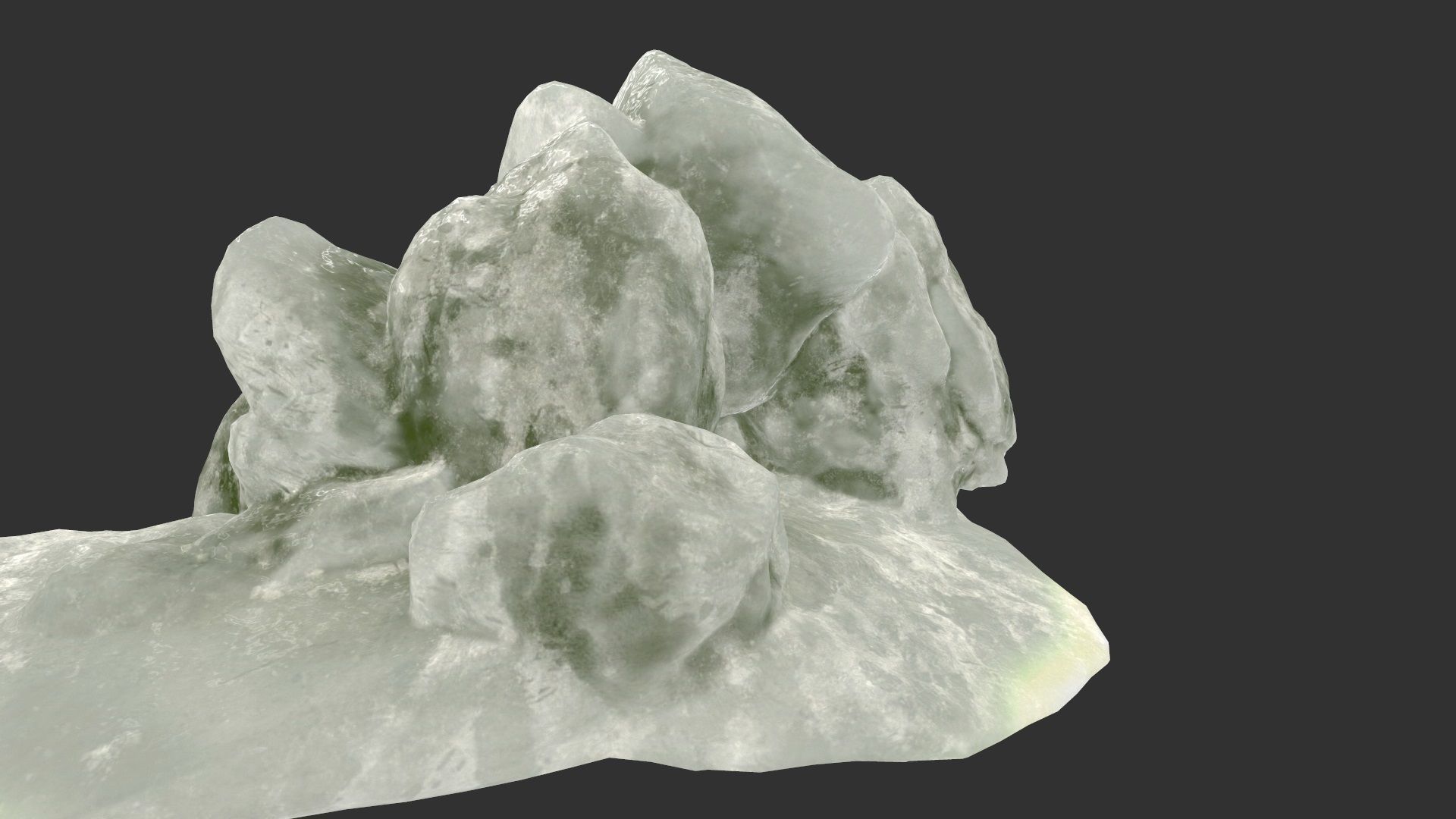 Ice Cave Low-poly 3D model_7