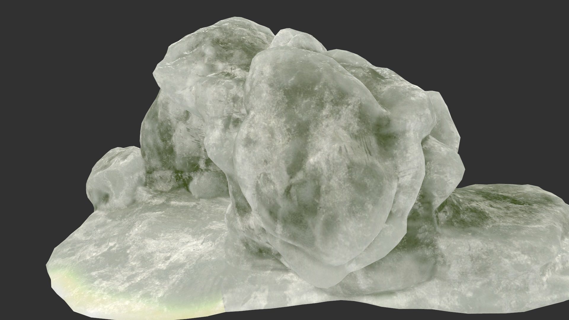 Ice Cave Low-poly 3D model_5