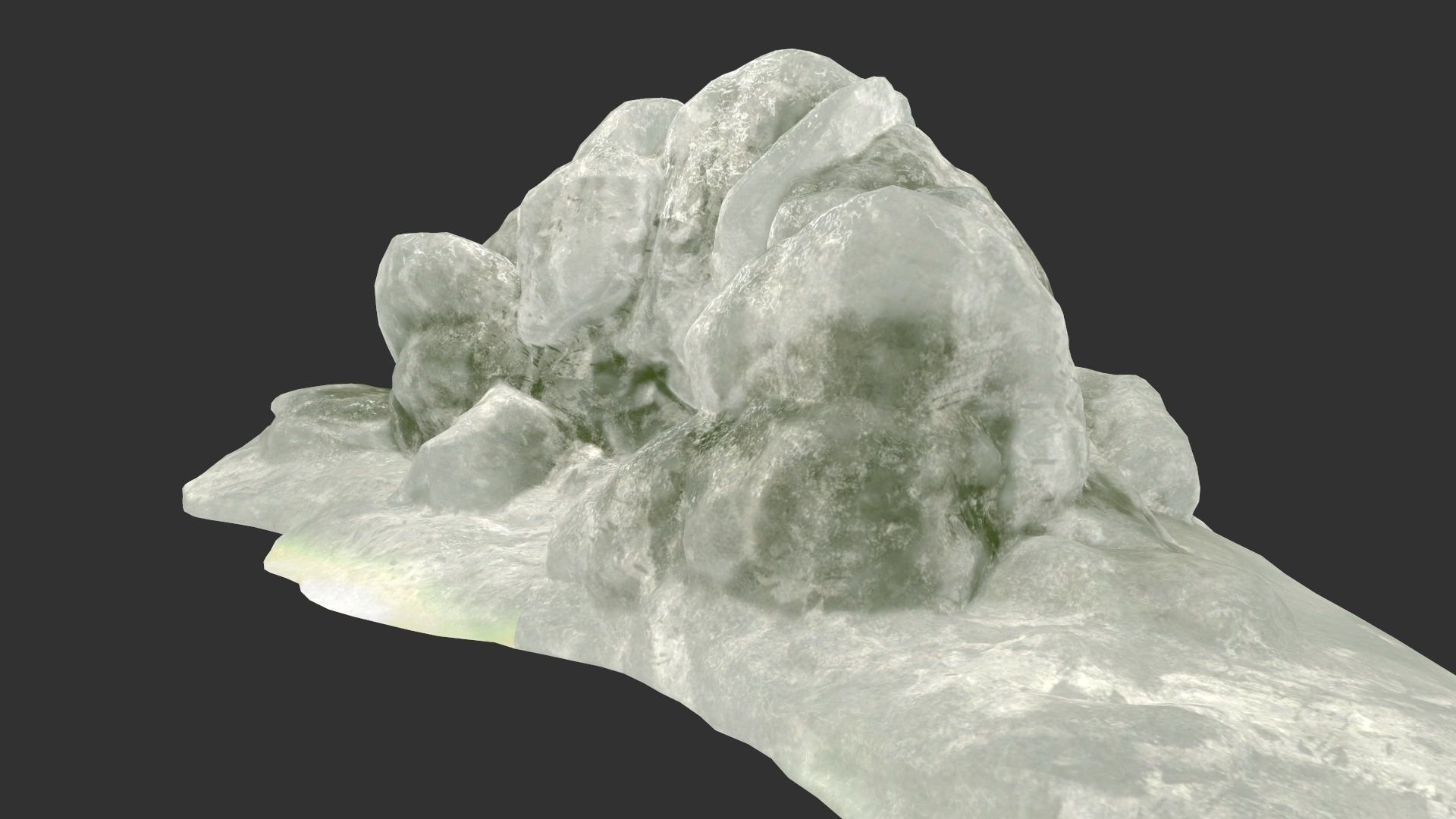 Ice Cave Low-poly 3D model_8