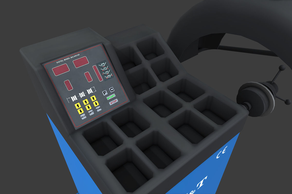 Autoservice Props Pack Low-poly 3D model_17