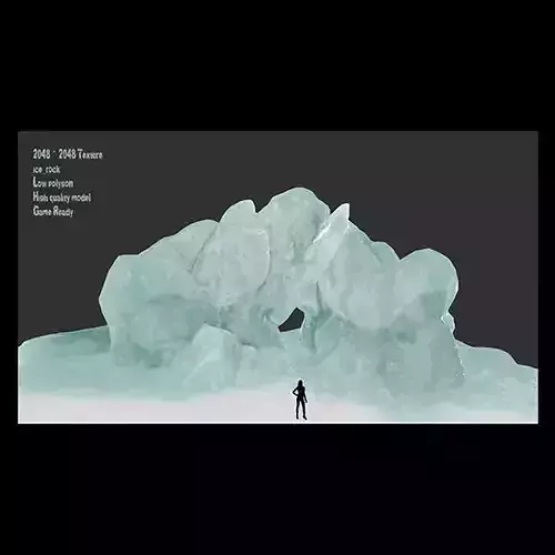 Ice Cave Low-poly 3D model