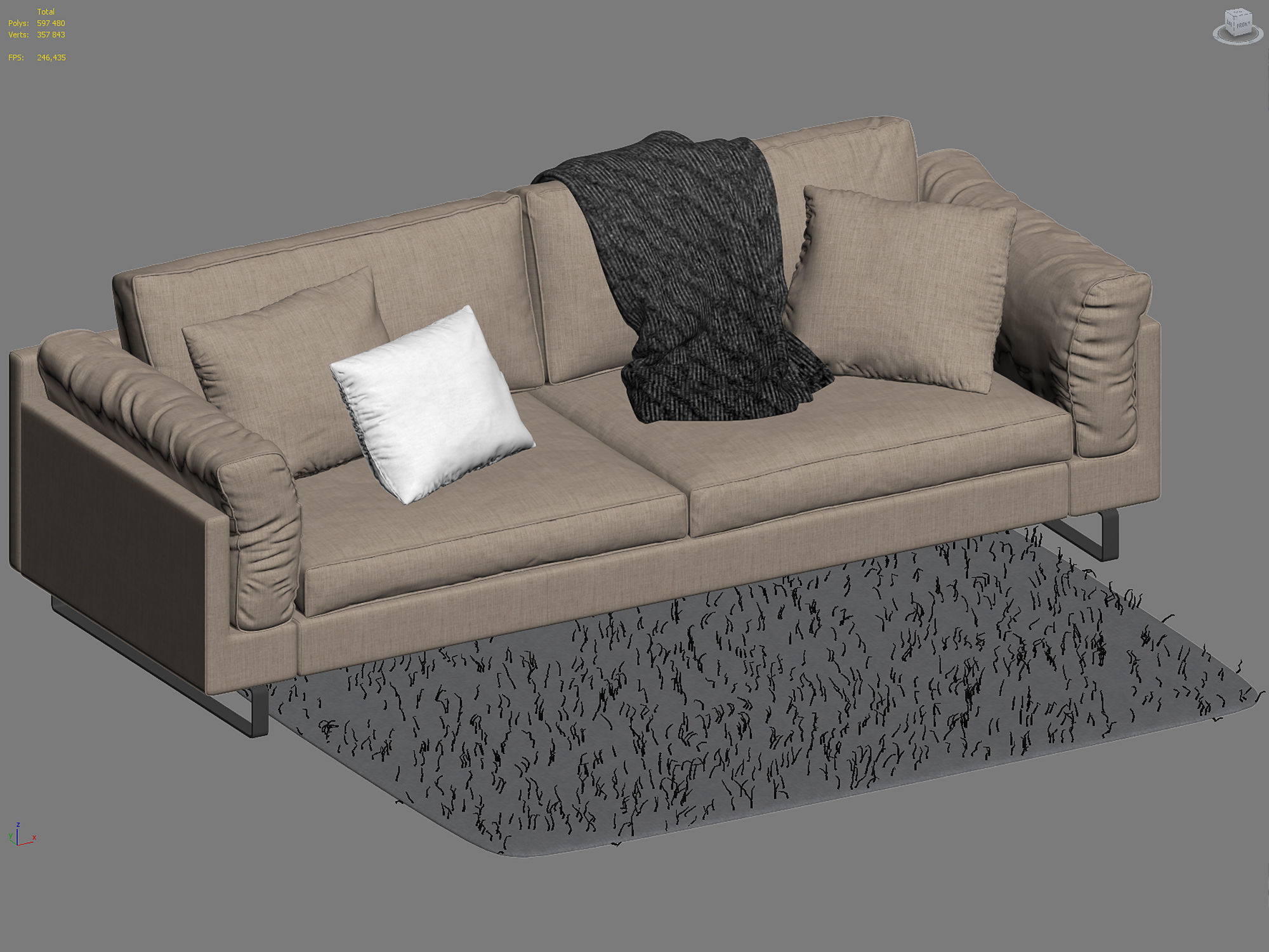 BoConcept Indivi 2 sofa 3D model_9