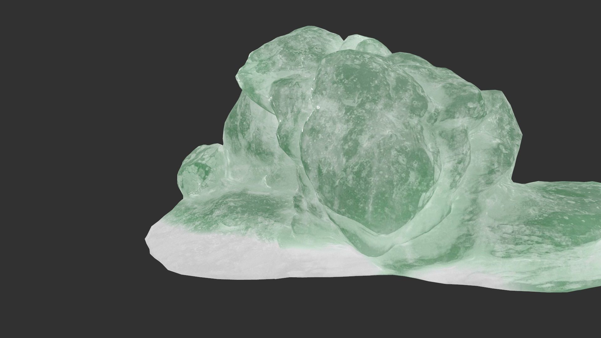 Ice Cave Low-poly 3D model_9