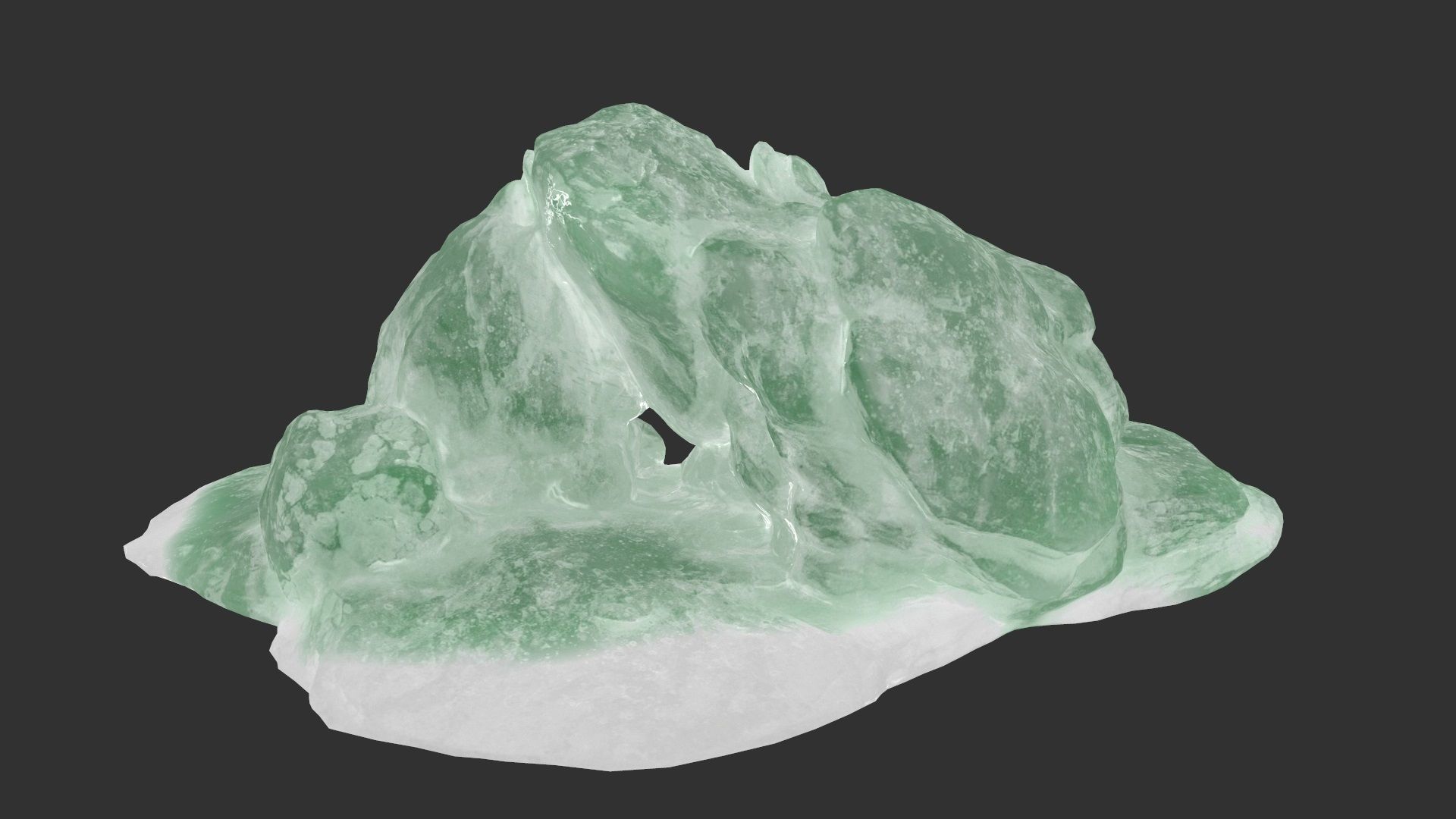 Ice Cave Low-poly 3D model_8