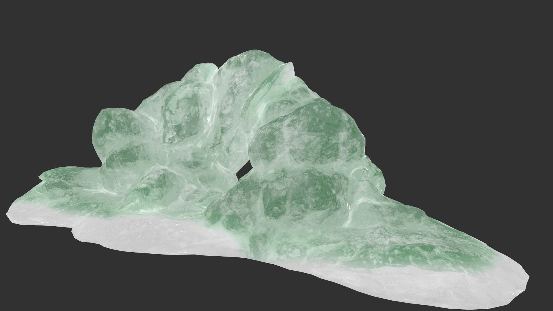 Ice Cave Low-poly 3D model_11