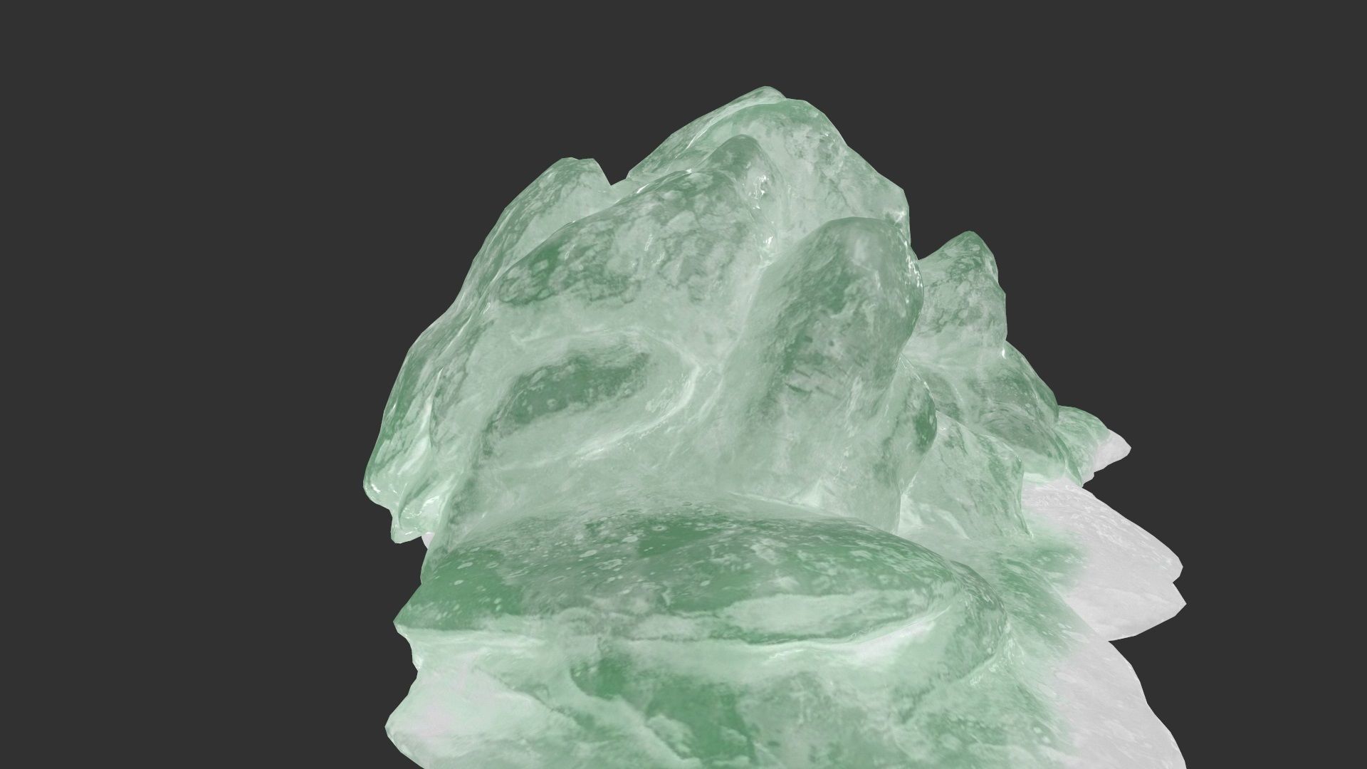 Ice Cave Low-poly 3D model_4