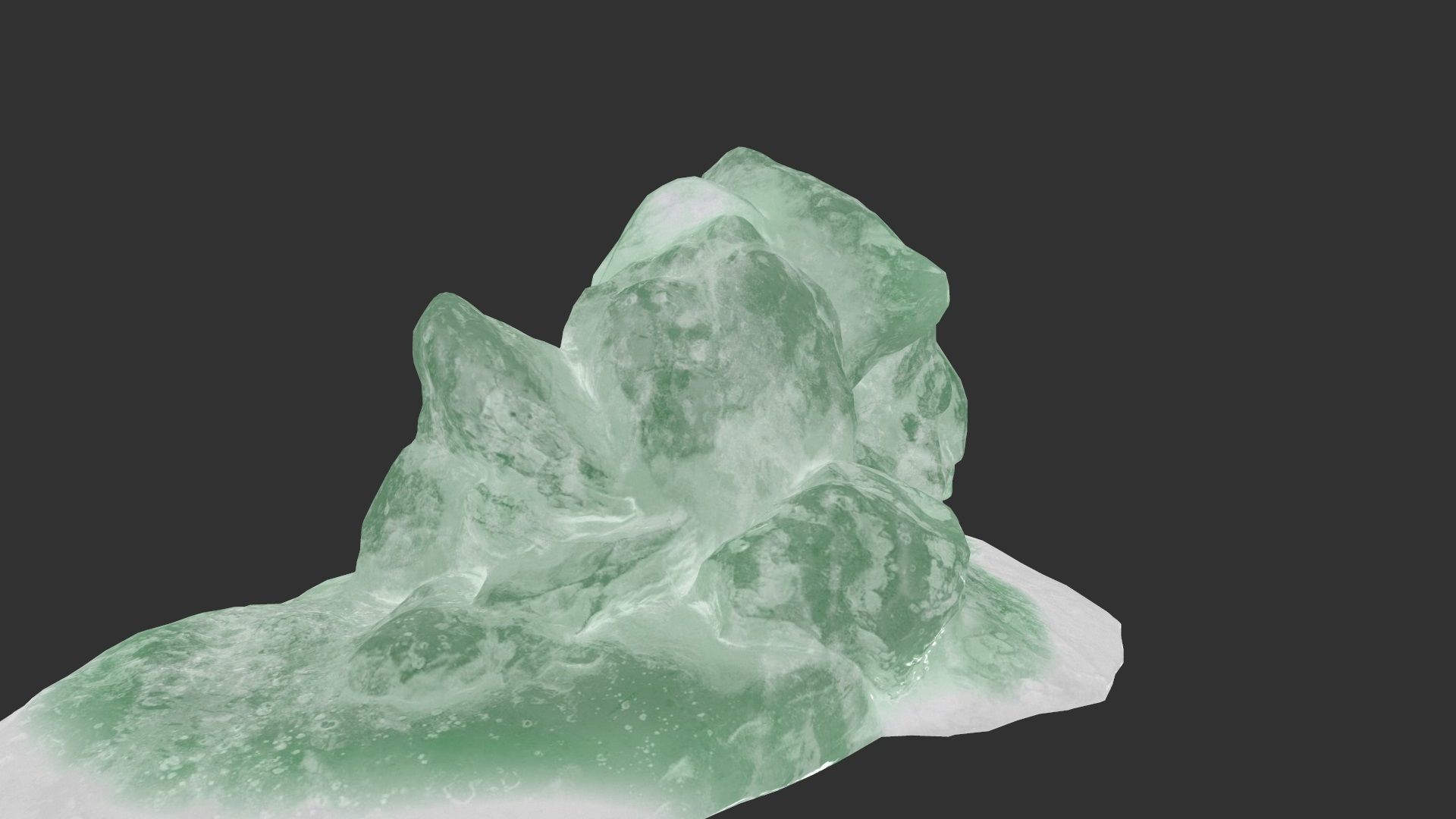 Ice Cave Low-poly 3D model_10