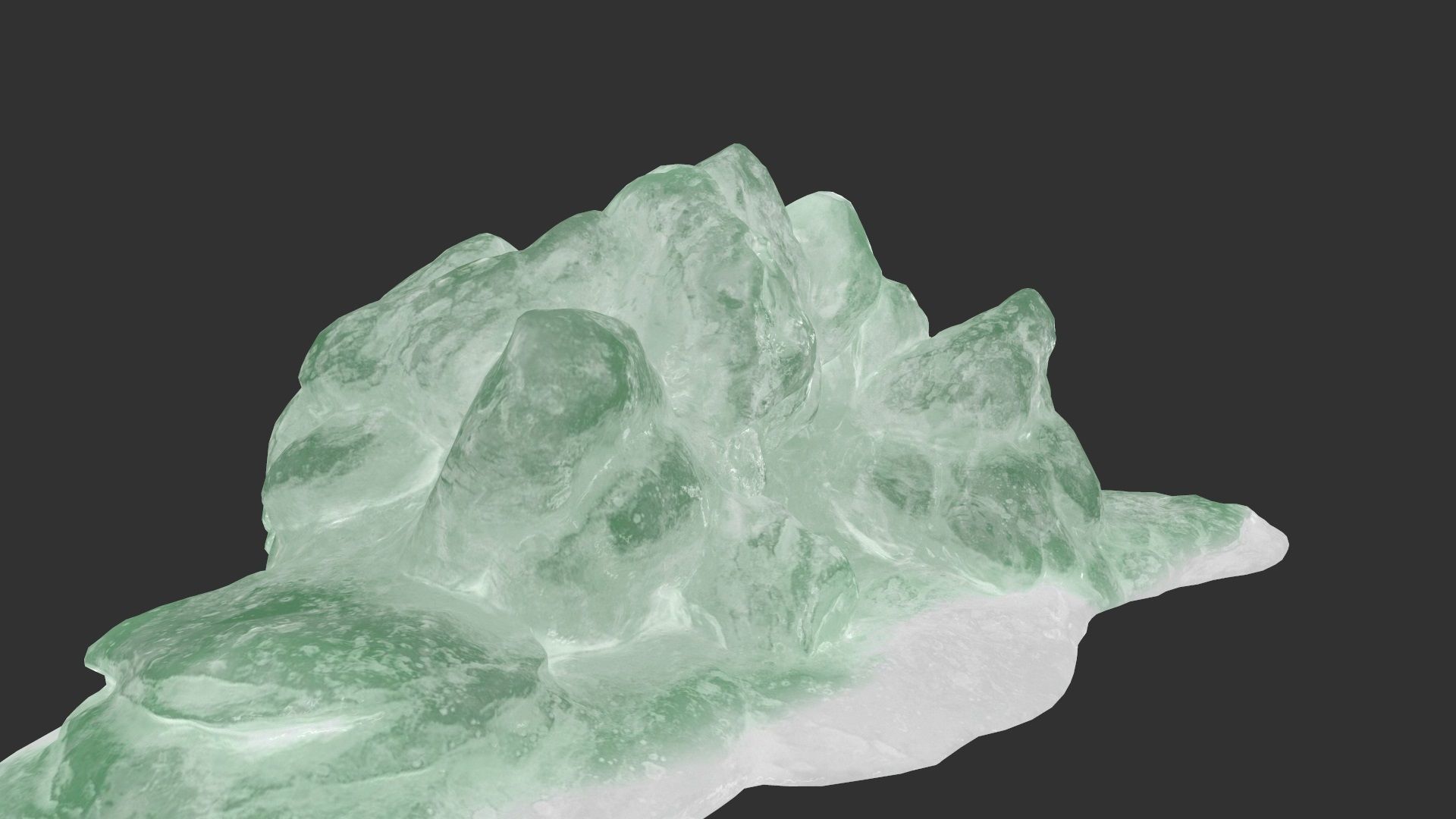 Ice Cave Low-poly 3D model_3