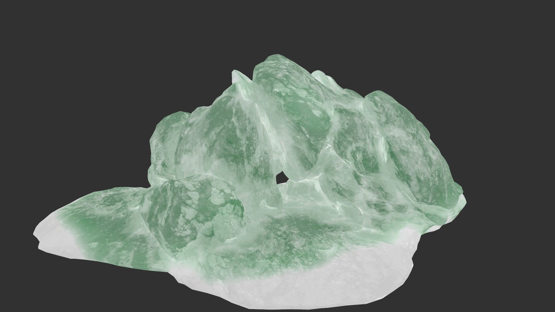 Ice Cave Low-poly 3D model_7
